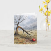 Carte Note Card Watercolor Broken Apple Tree  (Fleur jaune)