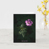 Carte Note/carte blanche de la grue de bois (Fleur jaune)