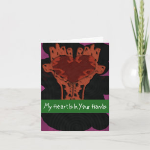 Carte Note Coeur dans vos mains