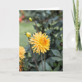 Carte Note Dahlia Jaune (Devant)