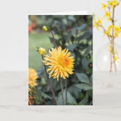 Carte Note Dahlia Jaune (Fleur jaune)