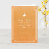 Carte Note d'amour de chute (Fleur jaune)