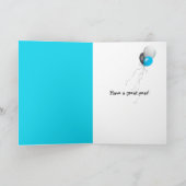 Carte Note d'anniversaire 50 ans sur un trombone (Intérieur)