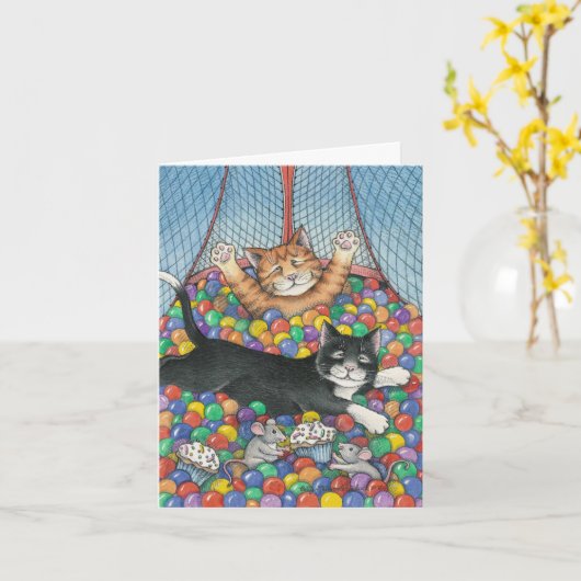 Carte Note d'anniversaire B & T #8 (Fleur jaune)