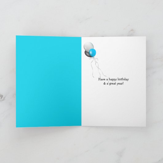 Carte Note d'anniversaire sur la fiche papier (Intérieur)