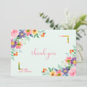 Carte Note d'aquarelle Spring Blooms (Debout devant)