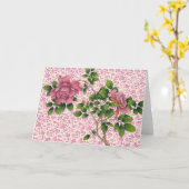 Carte Note d'art de roses illustrées vintage (Fleur jaune)