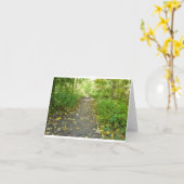 Carte Note de blanc de chemin forestier (Fleur jaune)