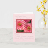 Carte Note de classe Zinnia rose (Fleur jaune)