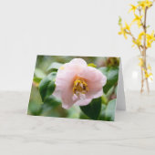 Carte Note de Fleur de Camellia Rose (Fleur jaune)