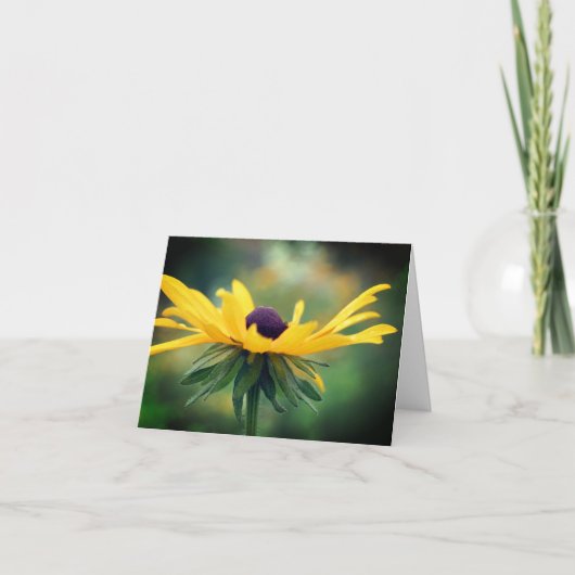 Carte Note de Fleur Suzanne à teint noir doux (Devant)