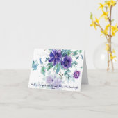 Carte Note de floraison d'aquarelle violette sainte et i (Fleur jaune)