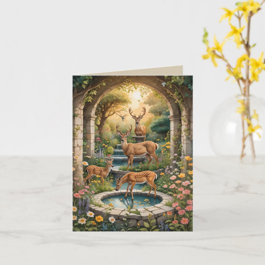 Carte Note de jardin secrète (Fleur jaune)