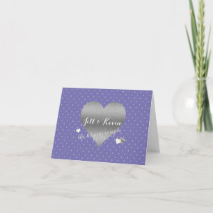 Carte Note de la mariée & co Periwinkle & Silver Wedding