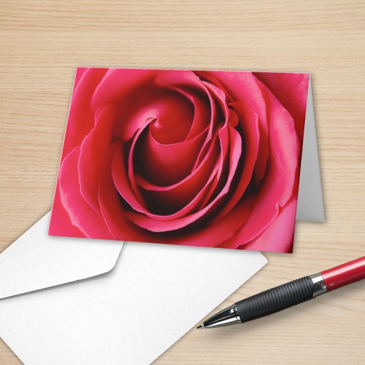 Carte Note de macro Rose rouge