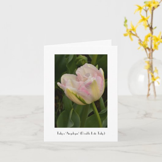 Carte Note de Merci de salutation de tulipe de (Fleur jaune)