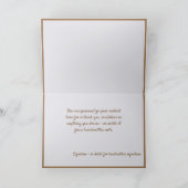 Carte Note de message personnalisée de l'Action de grâce (Intérieur)