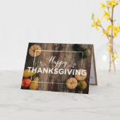 Carte Note de message personnalisée de l'Action de grâce (Fleur jaune)