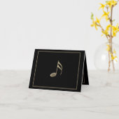 Carte Note de musique Black Gold (Fleur jaune)
