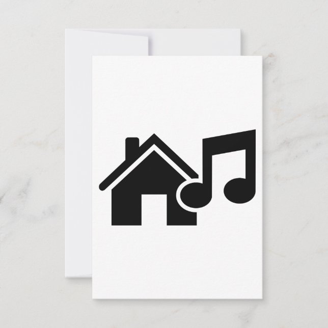 Carte Note de musique de maison (Devant)