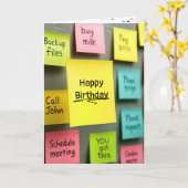 Carte Note de naissance autocollante (Fleur jaune)