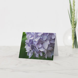 Carte Note de photographie de fleur d'hortensia bleu dou