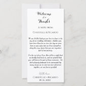 Carte Note de remerciement de mariage moderne pour invit (Devant)