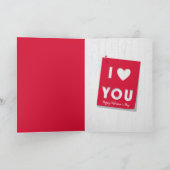 Carte Note de Saint-Valentin en enveloppe rouge sur le b (Intérieur)