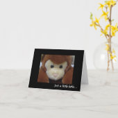 Carte Note de singe bonjour (Fleur jaune)