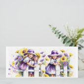 Carte Note fille d'automne (Debout devant)