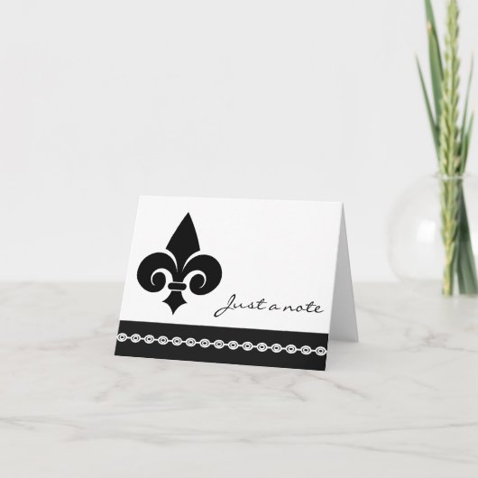 Carte Note Fleur De Lis (Devant)