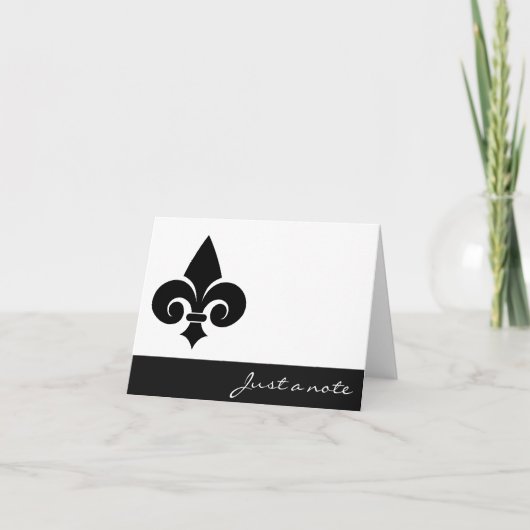 Carte Note Fleur De Lis (Devant)