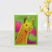 Carte Note HamLlama (Fleur jaune)
