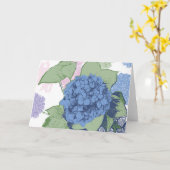 Carte Note Hydrangea (Fleur jaune)