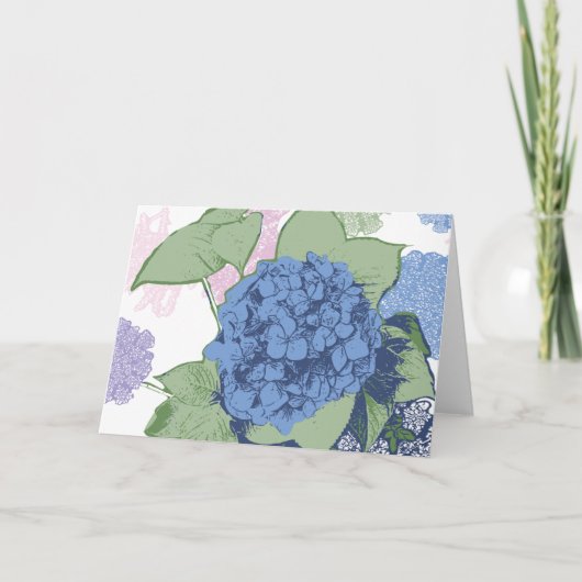 Carte Note Hydrangea (Devant)