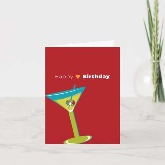 Carte Note Martini d'anniversaire Card_Happy (Devant)