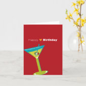 Carte Note Martini d'anniversaire Card_Happy (Fleur jaune)