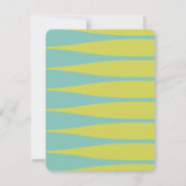 Carte Note Monogramme Bleu et Vert (Dos)