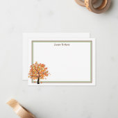 Carte Note Plat - Automne (Devant/Arrière en situation)