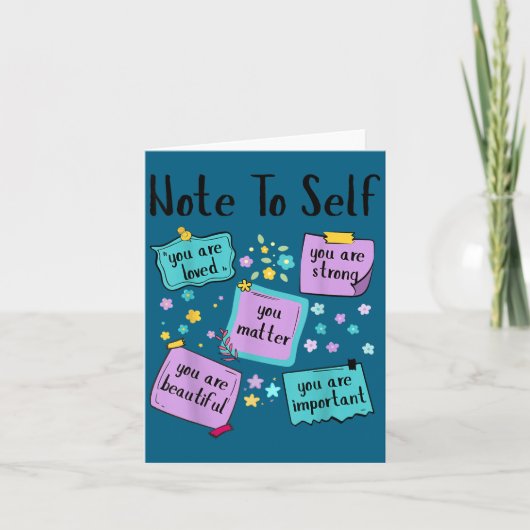 Carte Note To Self You Suicide Prevention Awareness (Devant)