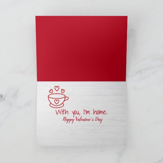 Carte Note Valentine dans l'enveloppe rouge (Intérieur)