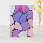 Carte Note vierge Abstraite vive (Fleur jaune)