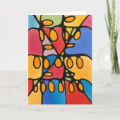 Carte Note vierge Abstraite vive (Devant)