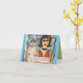 CARTE NOTECARD-CATS SAVENT NOUS NOUS SENTONS (Fleur jaune)