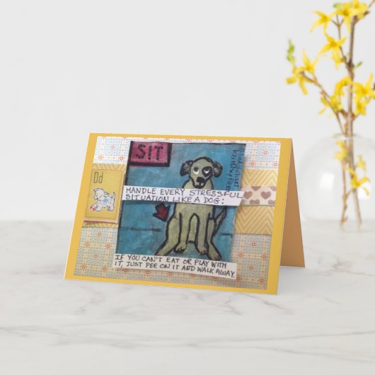 CARTE NOTECARD-HANDLE CHAQUE STRESSANT (Fleur jaune)