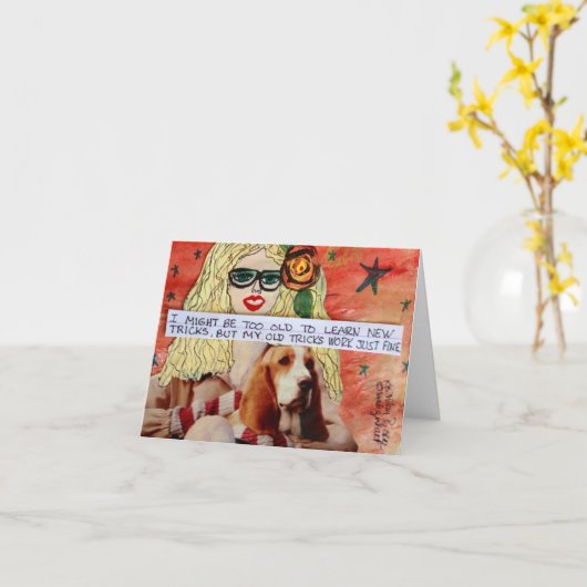 CARTE NOTECARD-I POURRAIT ÊTRE TROP VIEUX POUR APPRENDRE (Fleur jaune)