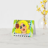 Carte NOTECARD-IT est ÊTRE TELLEMENT IMPLIQUÉ MOI (Fleur jaune)