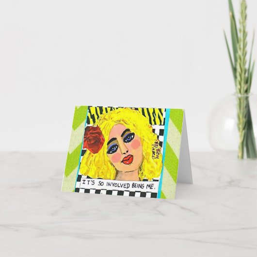 Carte NOTECARD-IT est ÊTRE TELLEMENT IMPLIQUÉ MOI (Devant)