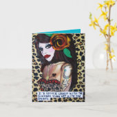 CARTE NOTECARD-LAUGH AVEC LES PÉCHEURS (Fleur jaune)