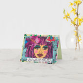 CARTE NOTECARD-LIFE EST BEAUCOUP COMME LE JAZZ (Fleur jaune)